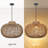 Rattan Pendant Lights for Kitchen Island,Globe Rattan Pendant Shade-2035365870