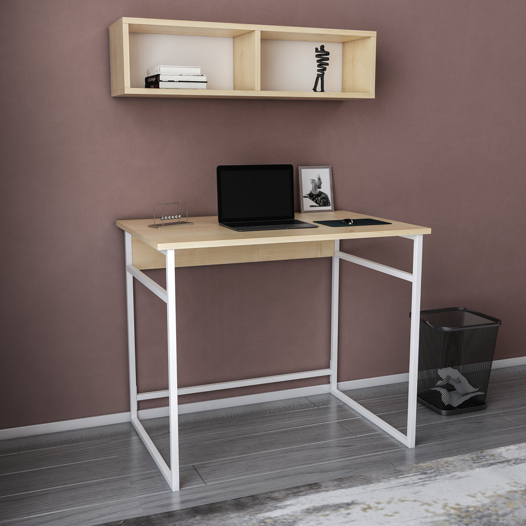 Hussum 90cm W Rectangular Computer Desk