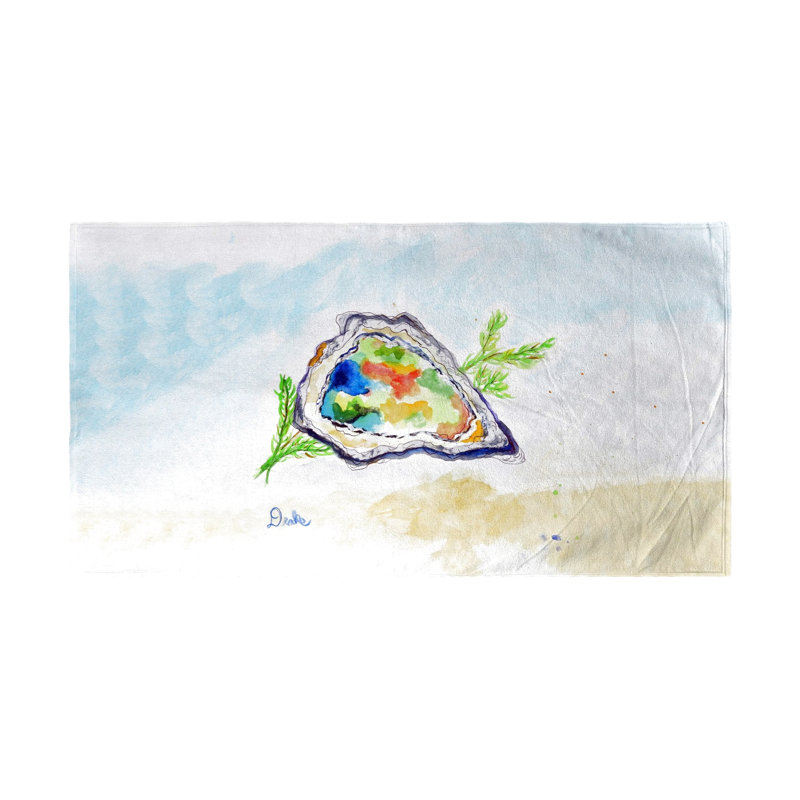 Serviette de plage en huître colorée Reavis