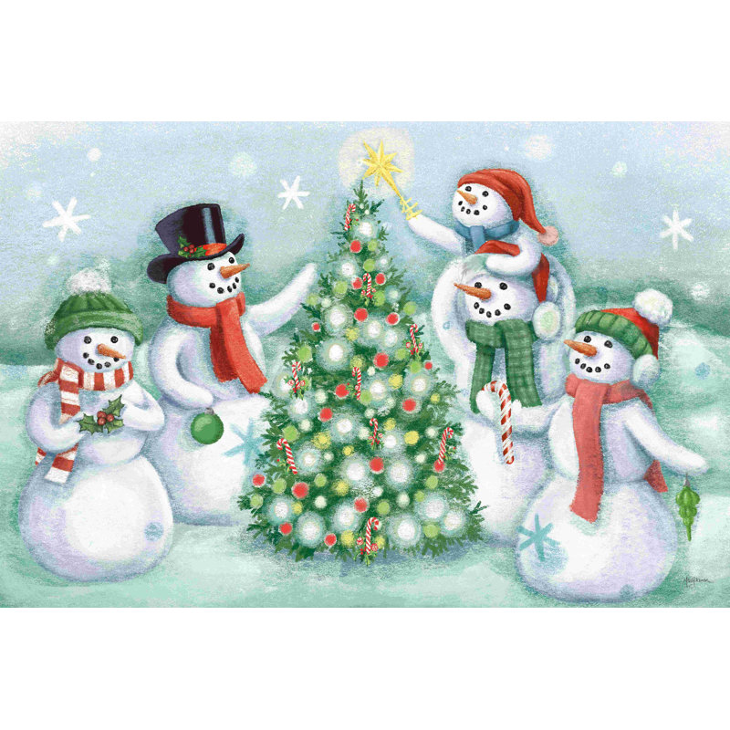 Bonhommes de neige classiques IV, H 32 po x l 48 po