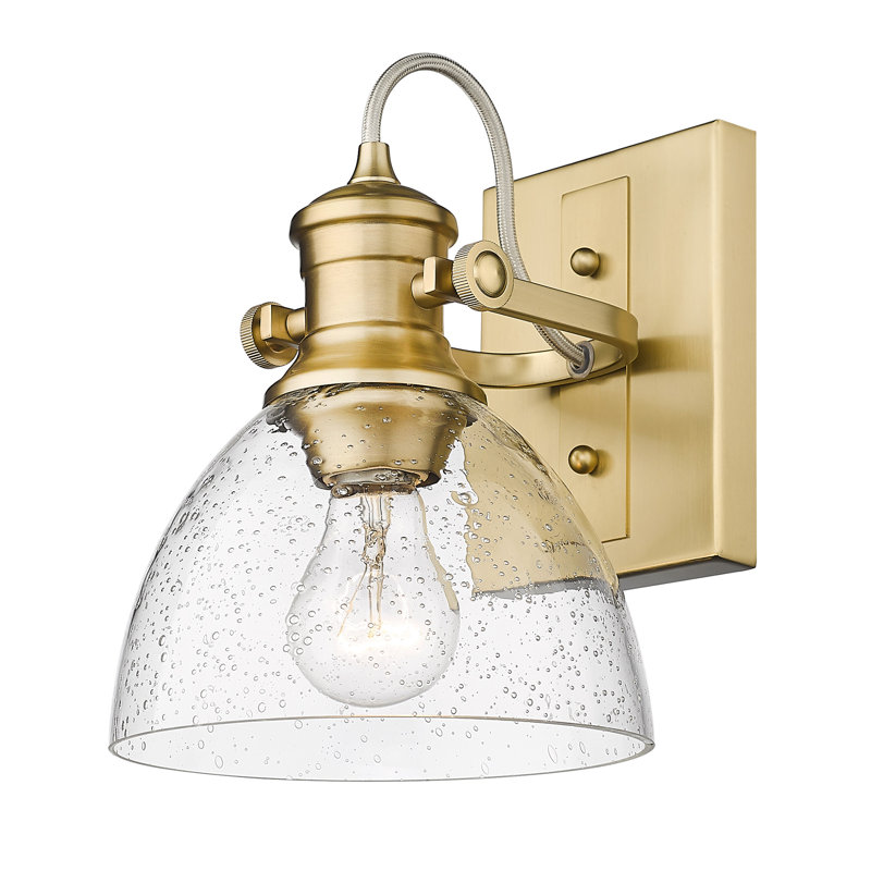 Bales Dimmable Vanity Light, Seeded Glass, Brushed Champagne Bronze