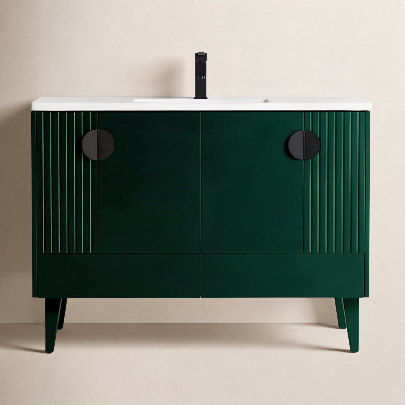 Saimah 48'' Single Bathroom Vanity, Green, Black