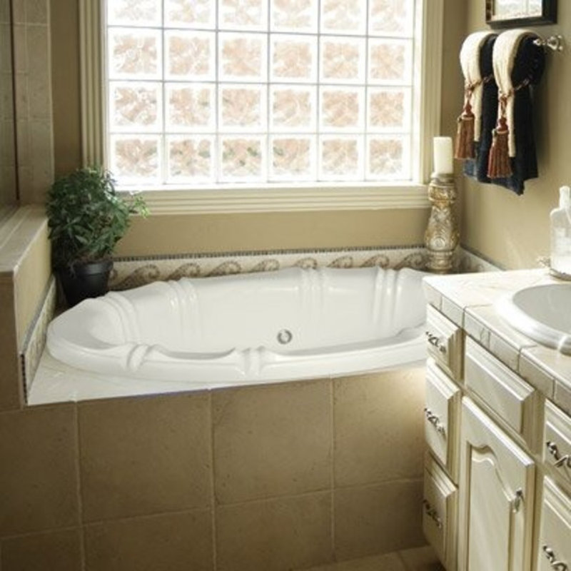 Baignoire de trempage encastrée 78 po x 48 po Designer Alyssa, Os, Noir mat