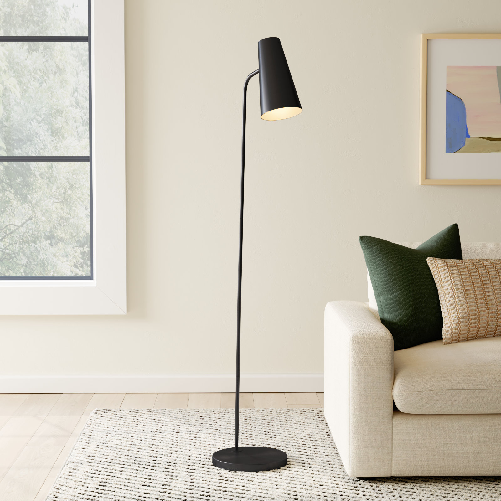 Kelt 66'' Floor Lamp, Black