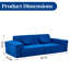 14PCS Canapé modulaire pliable pour enfants en bleu-2146677743