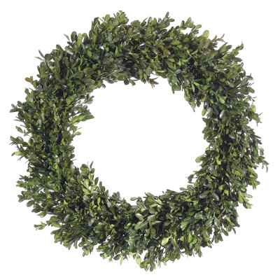 22 Inch Preserved Boxwood Wreath  Green