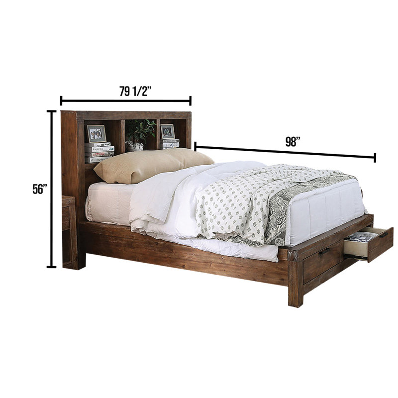 Dennard Bookcase Storage Bed, California King