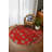 Mottos Red Oriental Machine Printed Cotton Polyester Area Rug-630688355