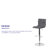 Niven Contemporary Button Tufted Adjustable Height Barstool with Chrome Base-45046387
