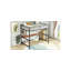 Lit mezzanine double en métal avec bureau et tablette-1221650032
