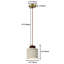 Mini luminaire suspendu en travertin blanc naturel, conception Wabi-Sabi avec accent en bois massif, lampe en pierre compacte de 4,7 pouces pour chambre de bar de cuisine