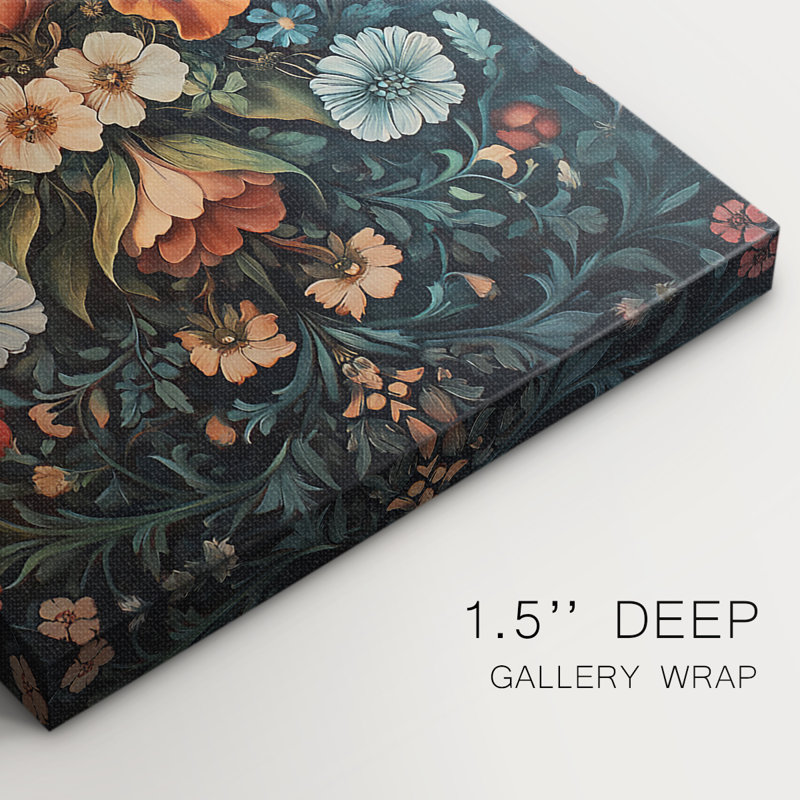 Collection sur toile de la meilleure qualité de la série III de William Morris - Prêt à accrocher, H 12 po x l 8 po