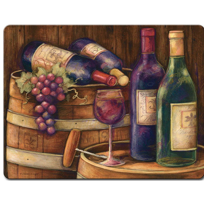 Planche à découper à vin de cave en verre counterart