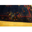 Tapis bleu marine antique antique Art Deco