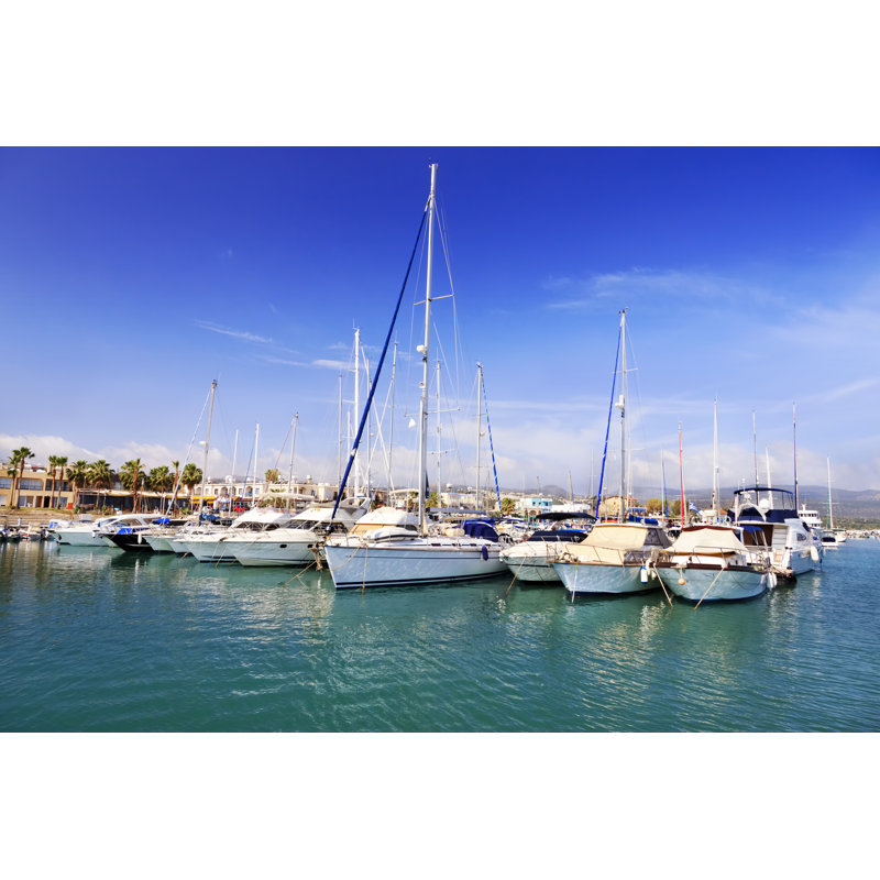 Yachts At Marina - Wrapped Canvas Print, 51cm H x 76cm W x 3.8cm D