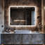 Miroir mural DEL l 48 "x H 36"