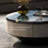 Round microcrystalline stone coffee table-110958850