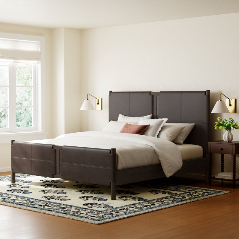 Sunita Upholstered Platform Bed, Queen, Heirloom Cigar