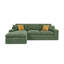 Canapé modulaire texturé à grain de café 34,00 × 106,00 × 65,00 po, poche latérale et coussin inclus, canapé rembourré pour le salon-1232549929-1232549931