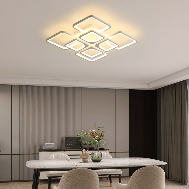 Loami 8-Light Dimmable 60cm LED Flush Mount with Remote Control