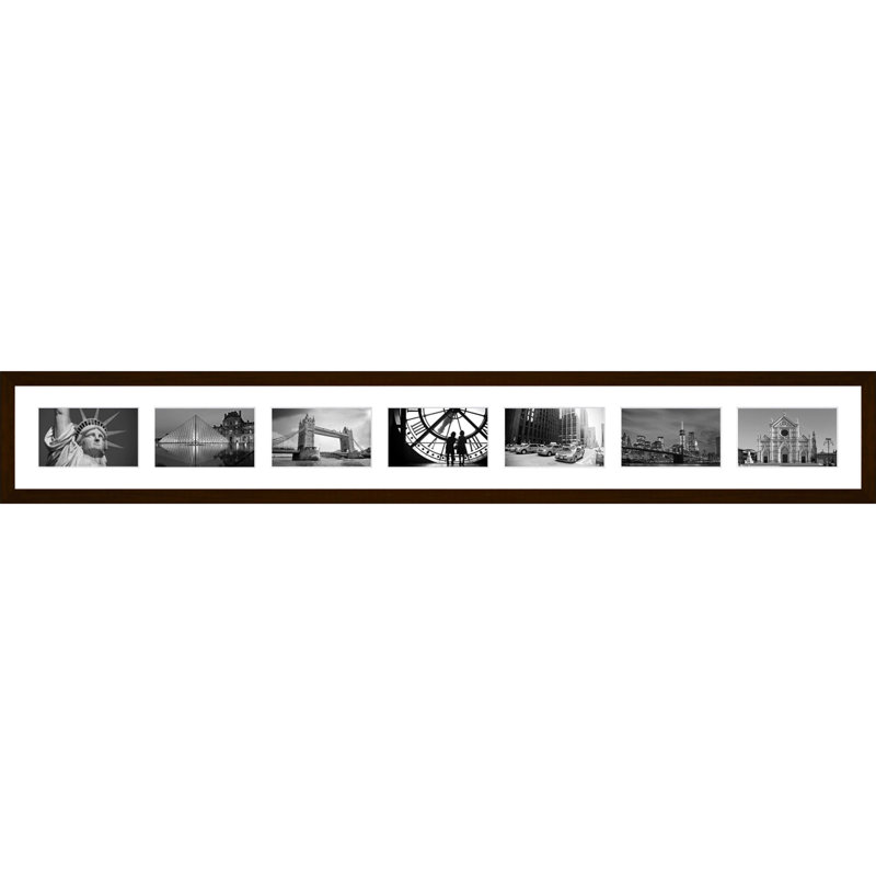 Lashara Wood Picture Frame with Mat, Dark Brown