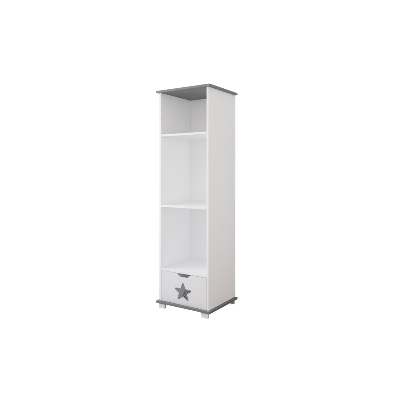 Epperson 177cm H X 47cm W Kids Bookcase, White/Grey