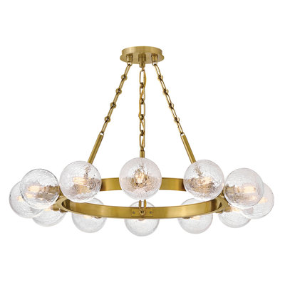 Coco 12 - Light Steel Dimmable Wagon Wheel Chandelier