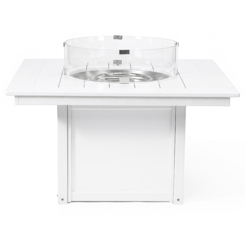 Table de foyer carrée 42 po, 31.25" H x 42.25" W x 42.25" D, White