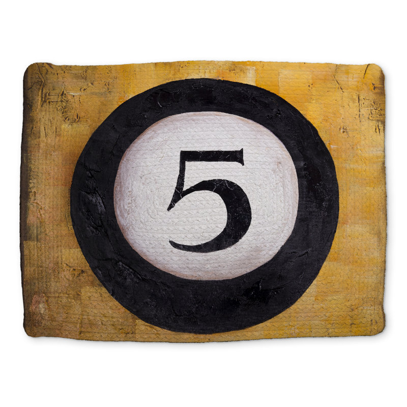 Billiard Ball No. 5 Braided Polyester Placemat | Home Decor
