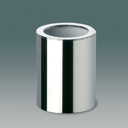 Porte-brosse à dents rond en laiton, Nickel poli