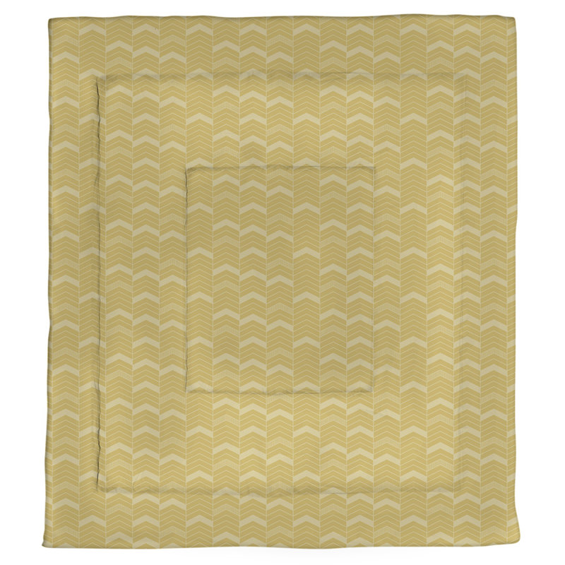 Édredon réversible en microfibre Rhonda Cheval, Édredon simple, Jaune