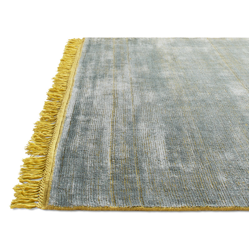 Fancy Area Rug in Lime/Yellow, Rectangle 5' x 8'