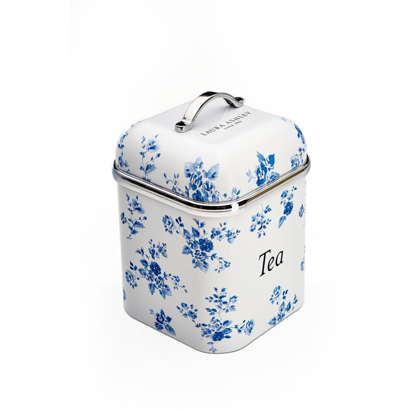 Laura Ashley 3 Canister Set, Summer Palace White Blue
