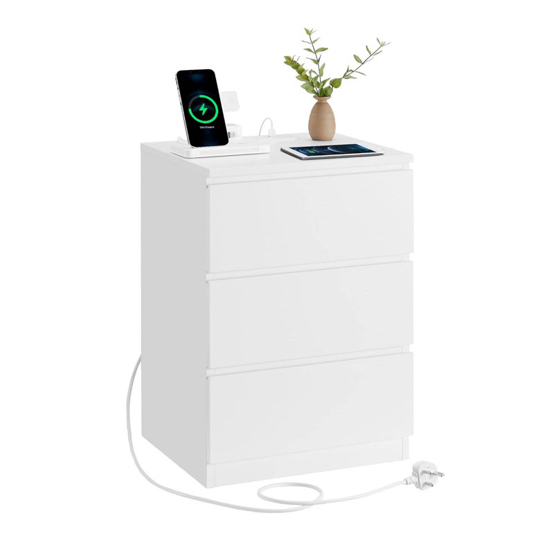 40cm W Manufactured Wood Bedside Table