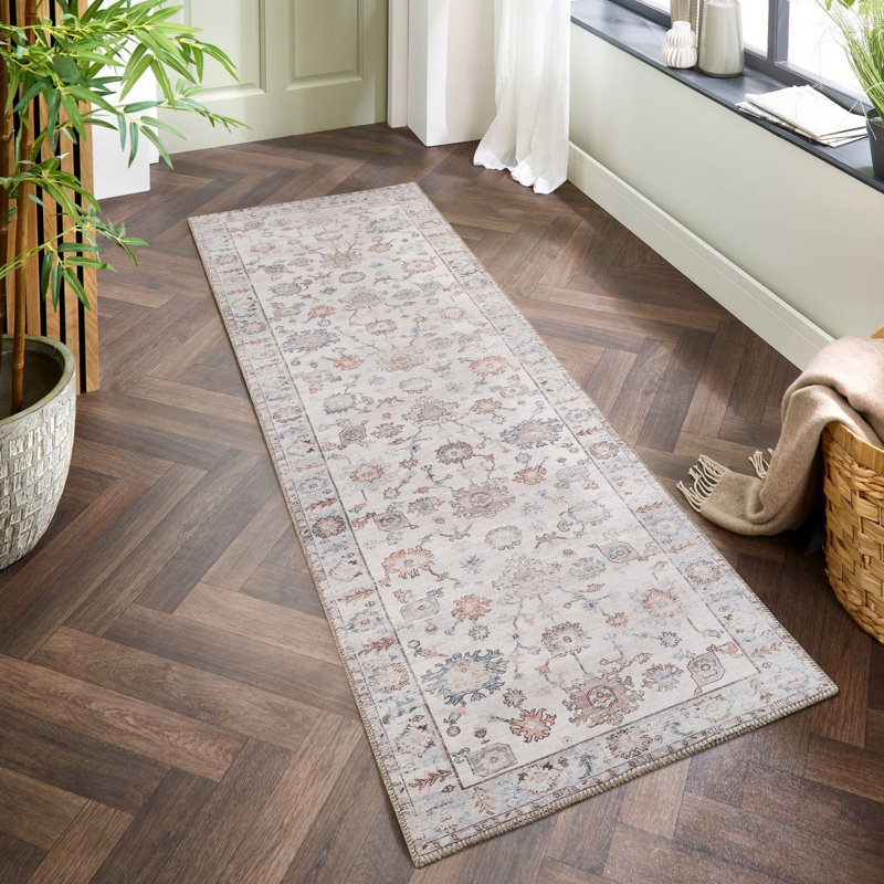 Heredity Traditional Vintage Bordered Multi Indoor Area Rug, 2'7"x9'10"