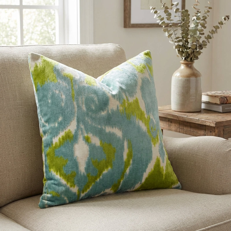 Coussin Velvet Pine, 24" X 24", Coussin décoratif