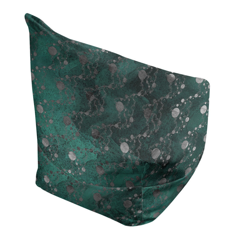 Fauteuil sac de pois Leffel, Housse de pouf, H 38 po x l 42 po x P 29 po, Dégradé émeraude