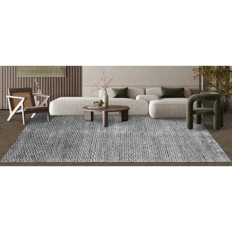 Geometric Area Rug, Rectangle 9' x 12'