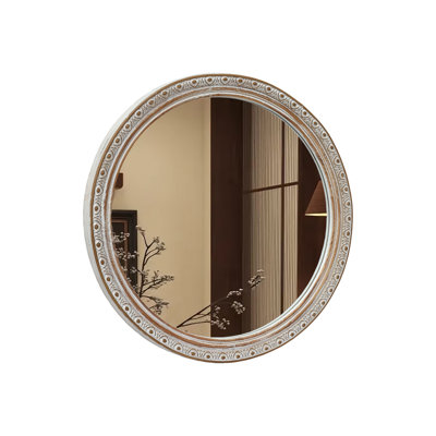 Miroir mural rond avec cadre sculpté