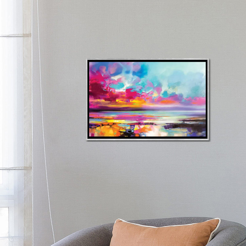 «Da Capo Magenta» par Scott Naismith - reproduction d'art, Toile avec cadre argenté, Aucun mat, H 18 po x l 26 po x P 1,5 po
