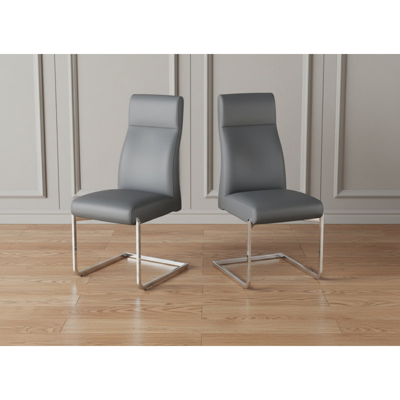 Joannie 48cm H Upholstered Side Chair, Grey