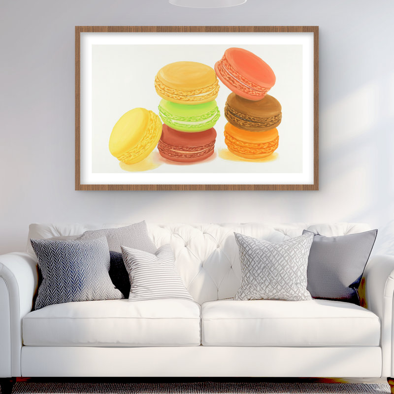 Delicious Macaroons - Framed Matted Print for Home Decor