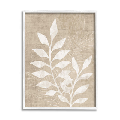 " Natural Neutral Botanical Leaves " by Natalie Carpentieri