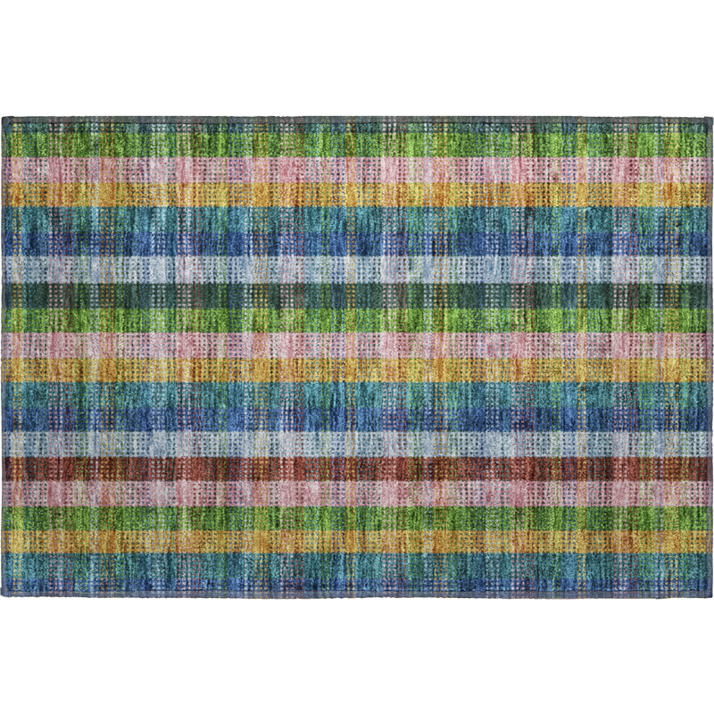 Premium Machine Washable Prisco Navy Rug, Rectangle 1'8" x 2'6"