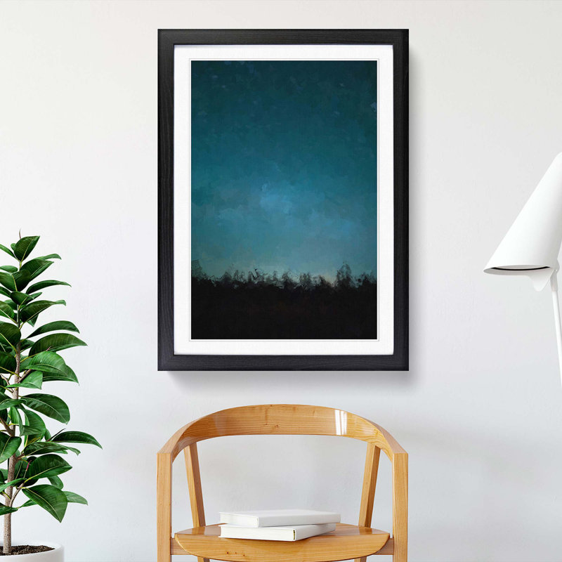 Above the Forest in Abstract - Framed Print, Black Framed, 36cm H x 27cm W x 2cm D