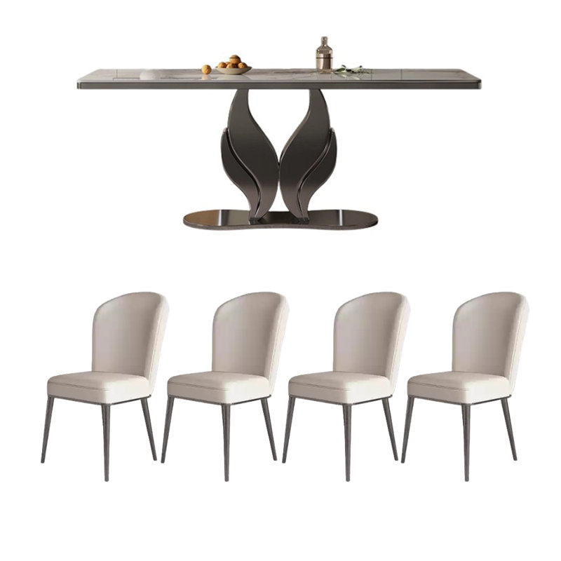 Ensemble de table de salle à manger moderne et simple de luxe, H 29,5 po x L 63 po x l 31,5 po