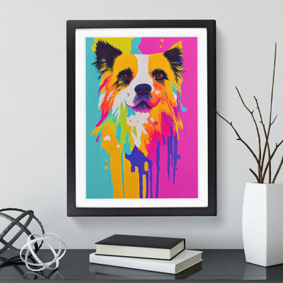 Dripping Dog No.1 Abstract - Single Picture Frame Print