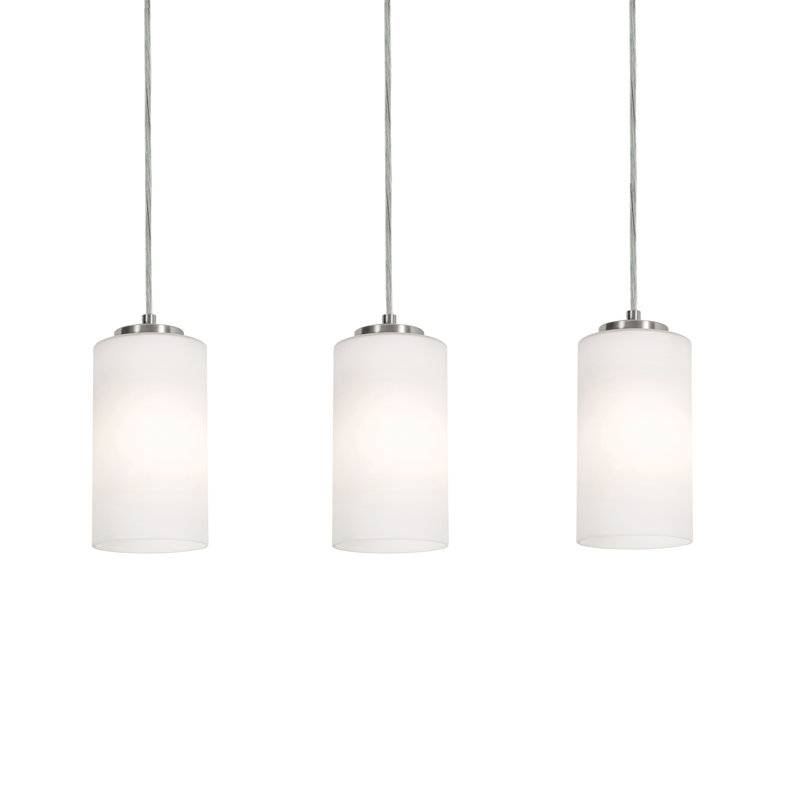 Elsfield 3 - Light Kitchen Island Pendant, Satin Nickel, 3