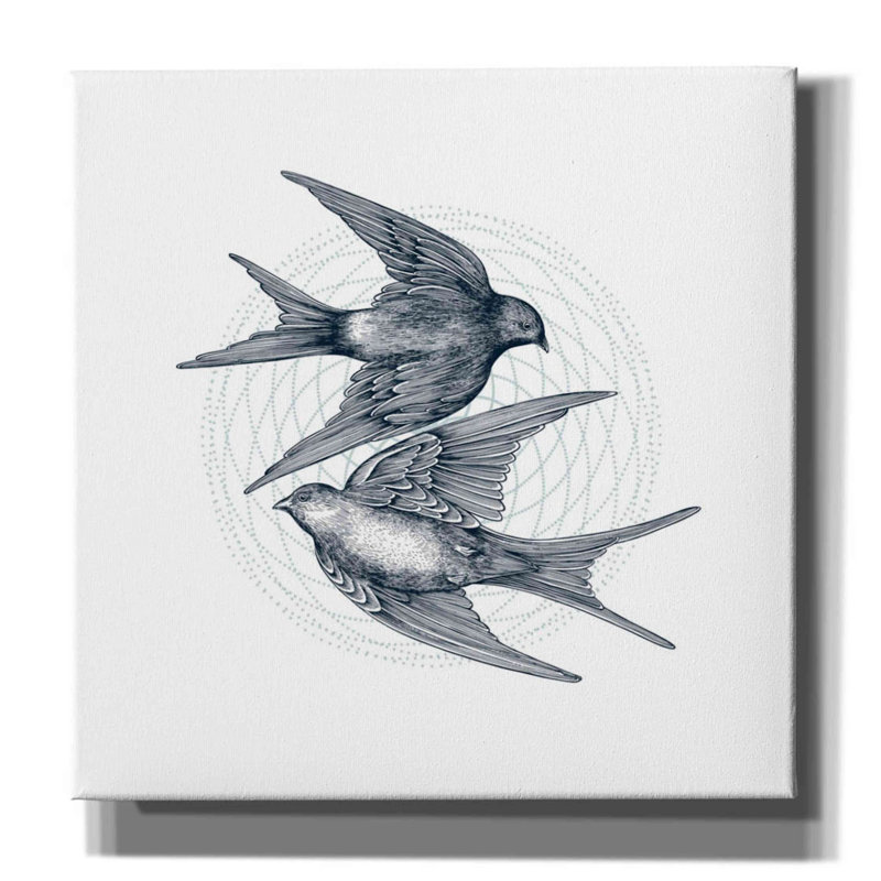 Dovecove «Swirling Swallows» par Rachel Caldwell, H 18 po x l 18 po x P 0,75 po