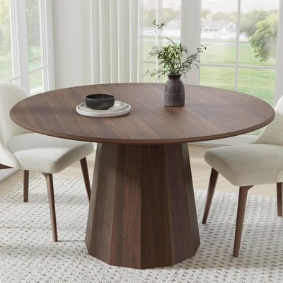 Solid Wood Dining Table Round Pedestal Kitchen Table